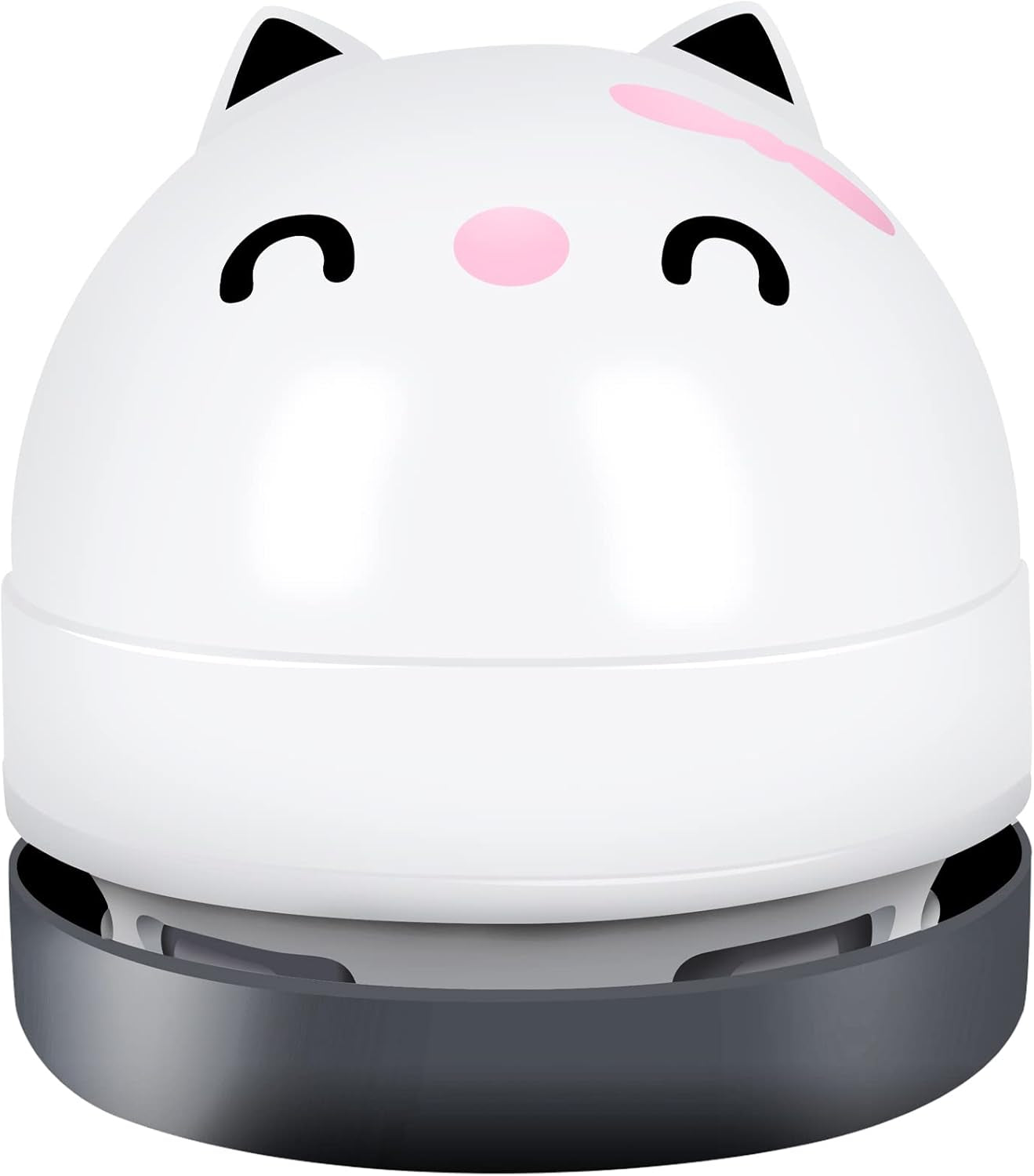 Mini Desktop Vacuum Cleaner, Portable USB Vacuum Cleaner for Desk Mini Cute Cartoon Desktop Vacuum for Cleaning Eraser Crumbs, Dust, Crumbs, Computer, Keyboard and Car (White)